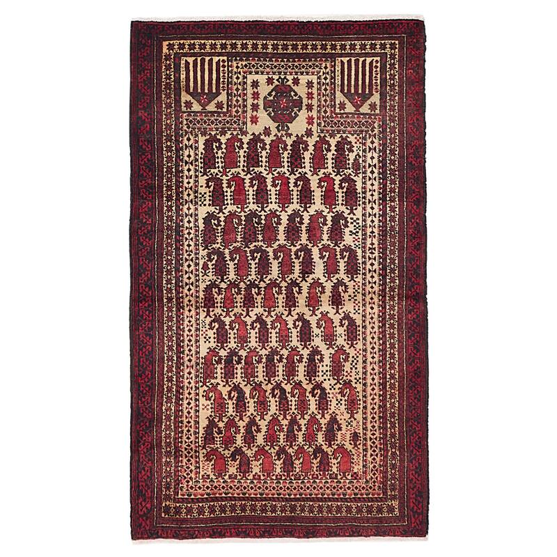 ECARPETGALLERY Hand-knotted Teimani Beige Wool Rug - 3'5 x 6'2