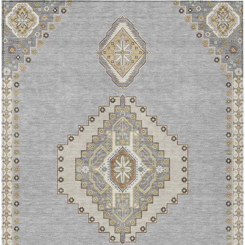 HomeRoots Oriental Traditional Rectangle Outdoor Rug