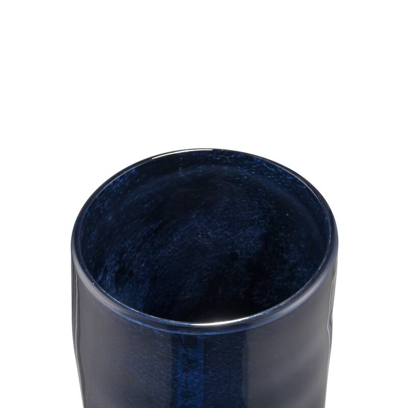 Elk Home Alina Navy Finish Glass 6.5 Inch Wide Vase
