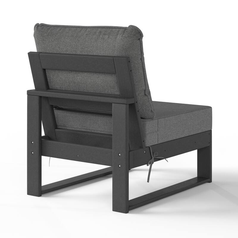 Endless Patio Deep Seating Armless Chair with Gray Frame