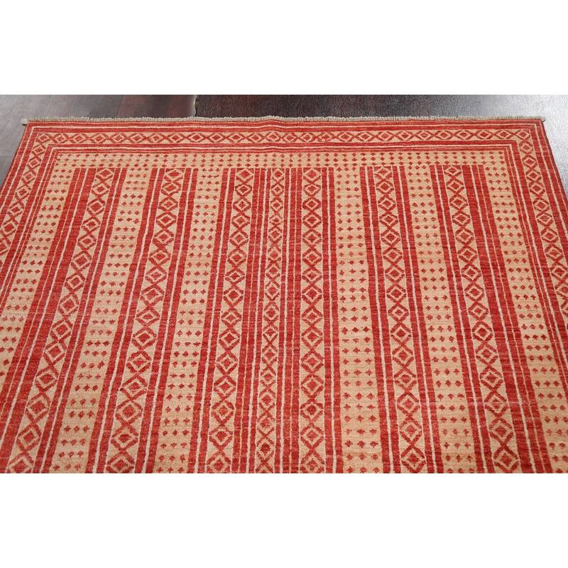 Tribal Gabbeh Kashkoli Oriental Wool Area Rug Handmade Office Carpet - 5'7" x 7'8"