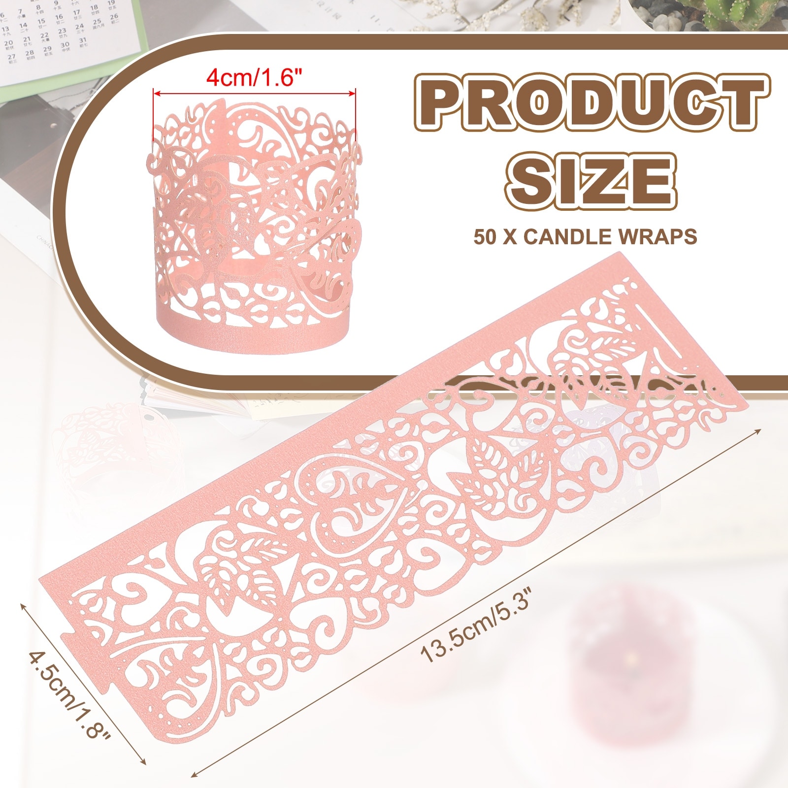 50Pcs Candle Wraps Decorate Tea Light Wrap for Party Decoration, White