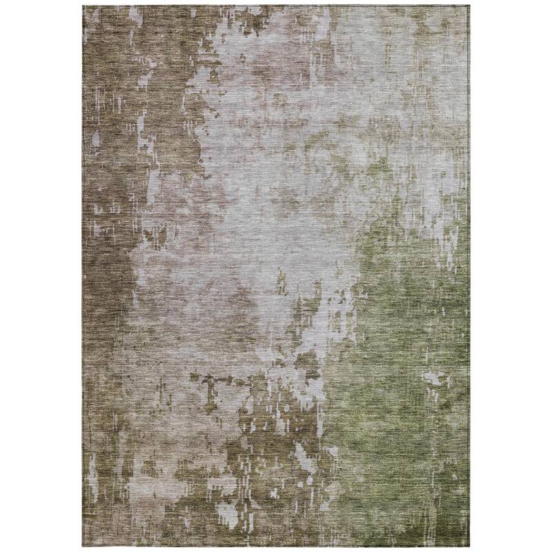 HomeRoots Abstract Transitional Rectangle Outdoor Rug