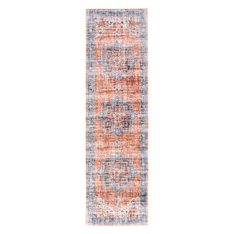World Rug Gallery Distressed Traditional Machine Washable Area Rug
