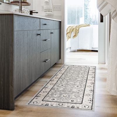 Gertmenian Arlo High Low Transitional Modern Gray Ivory Black Indoor Area Rug Collection
