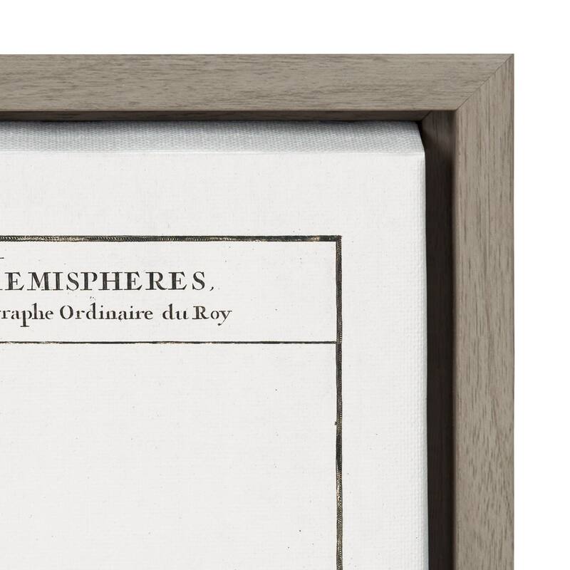 Kate and Laurel Sylvie World Map Framed Canvas by Corinna Buchholz