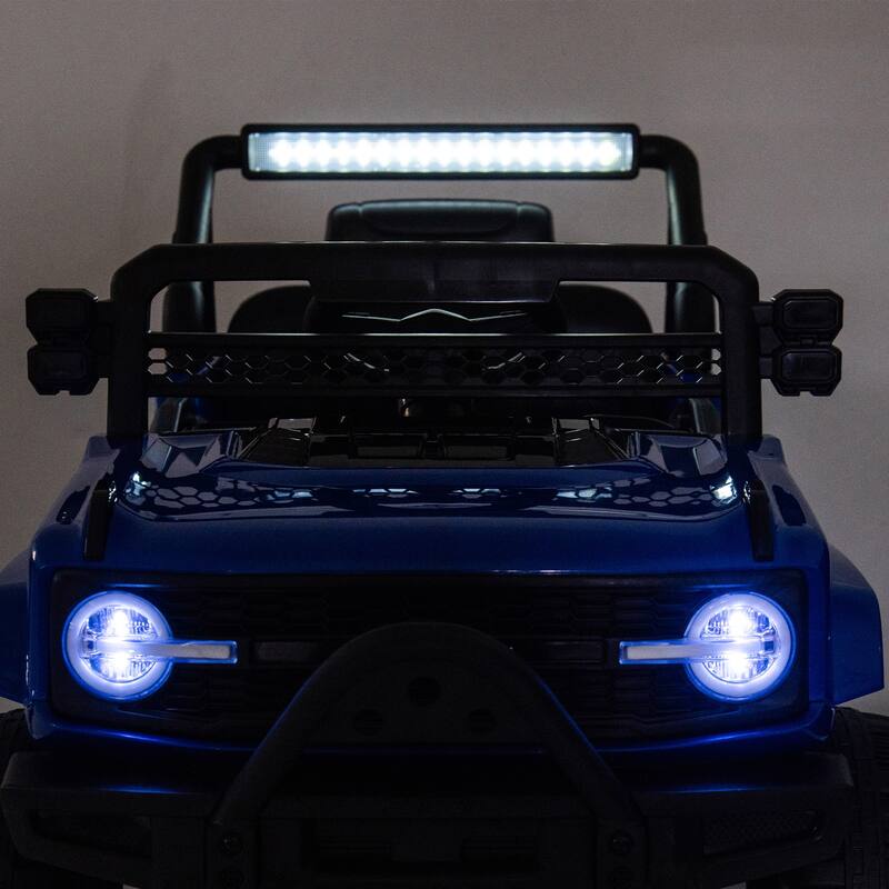 12V Kids Ride On 6-Wheel electric truck car W/Parents Control,Six-Wheel Suspension,Four motors,Power display,Searchlight