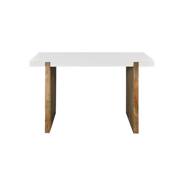 Kerry 48 Inch Rectangular Mango Wood Console Table, Sled Base, Glossy ...