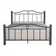 preview thumbnail 14 of 24, Carbon Loft Tiblier Textured Black Metal Bed with Brushed Charcoal Wood Posts