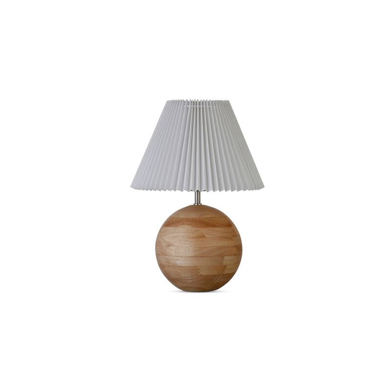 Aurelle Home Modern Wooden Sphere Table Lamp