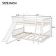 preview thumbnail 32 of 51, Floor Bunk Bed with Convertible Slide and Ladder, Wood Bunk Bedframe with Full-Length Guardrail Space-saving Low Bunk Bed