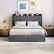 preview thumbnail 18 of 58, Bed Frame with Lift Up Storage, Upholstered Velvet Platform Bed with Storage Headboard