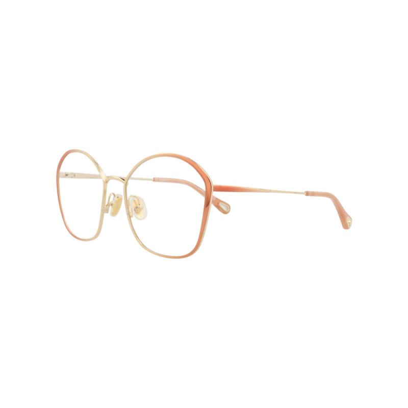 Chloé Round-Frame Metal Optical Frames - Nude Nude Transparent
