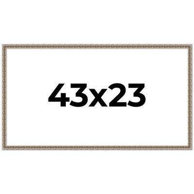 43x23 Frame Silver Versailles Ornate Solid Wood Picture Frame | 1 Inch