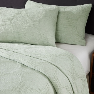 Superior Tanta Cotton Medium Weight Modern Circles Woven Coverlet