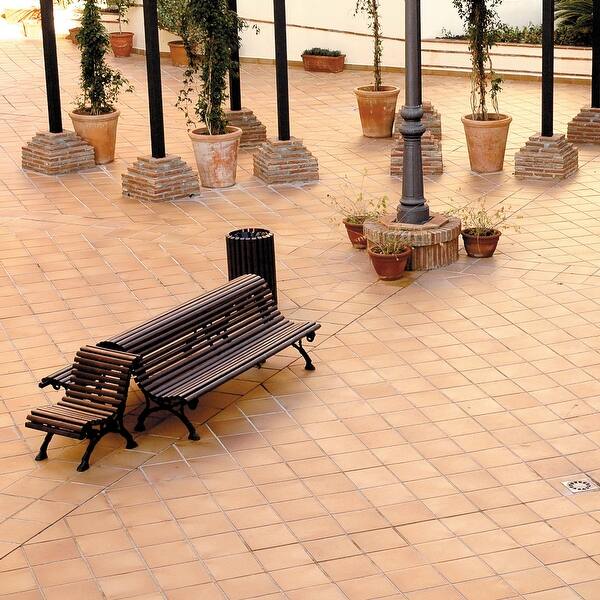 slide 2 of 4, Merola Tile Klinker Natural 12.75" x 12.75" Ceramic Floor and Wall Quarry Tile