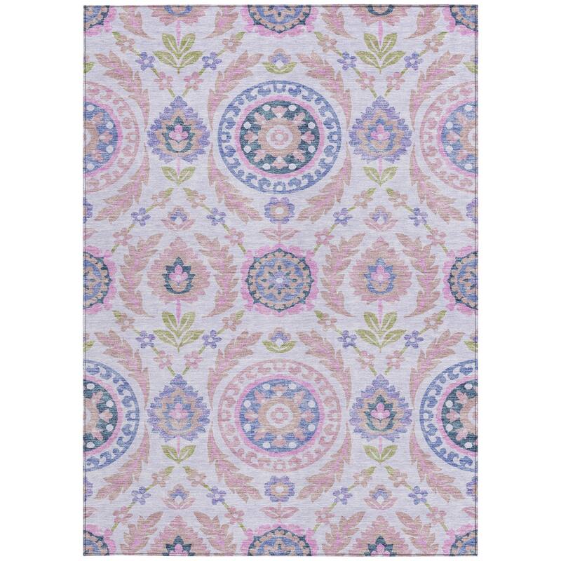 HomeRoots Floral Transitional Rectangle Outdoor Rug