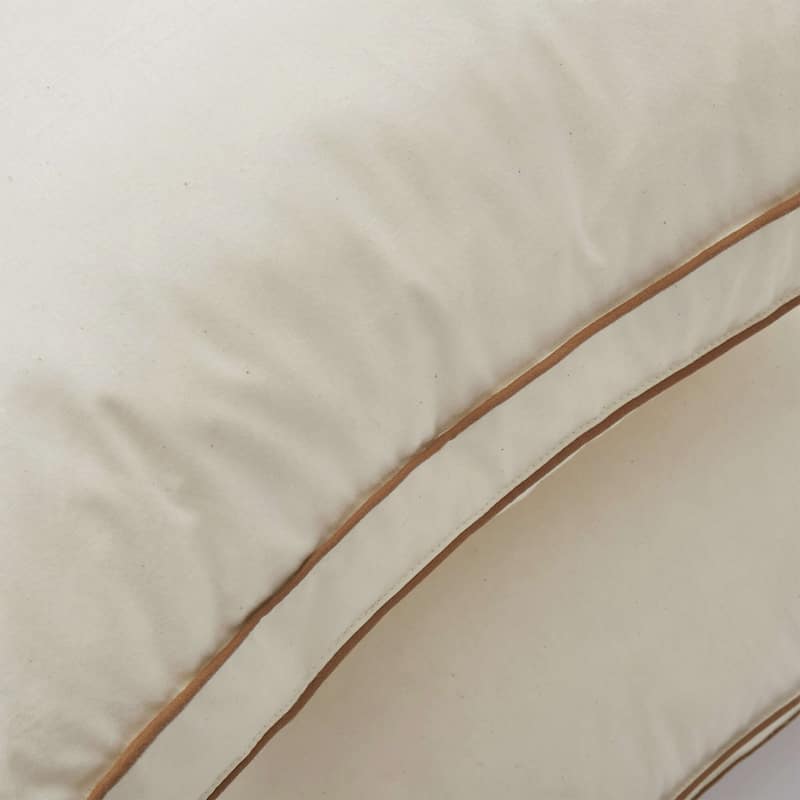 2 Pack 300TC White Down Medium Support Bed Pillows for Side & Back Sleepers with 100% Cotton Fabric