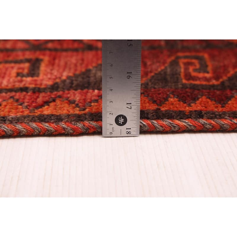 ECARPETGALLERY Hand-knotted Melis Vintage Red Wool Rug - 5'0 x 6'11