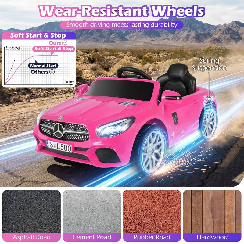 Gymax Licensed Mercedes-Benz SL R231 Kids Ride on Car 12V Electric