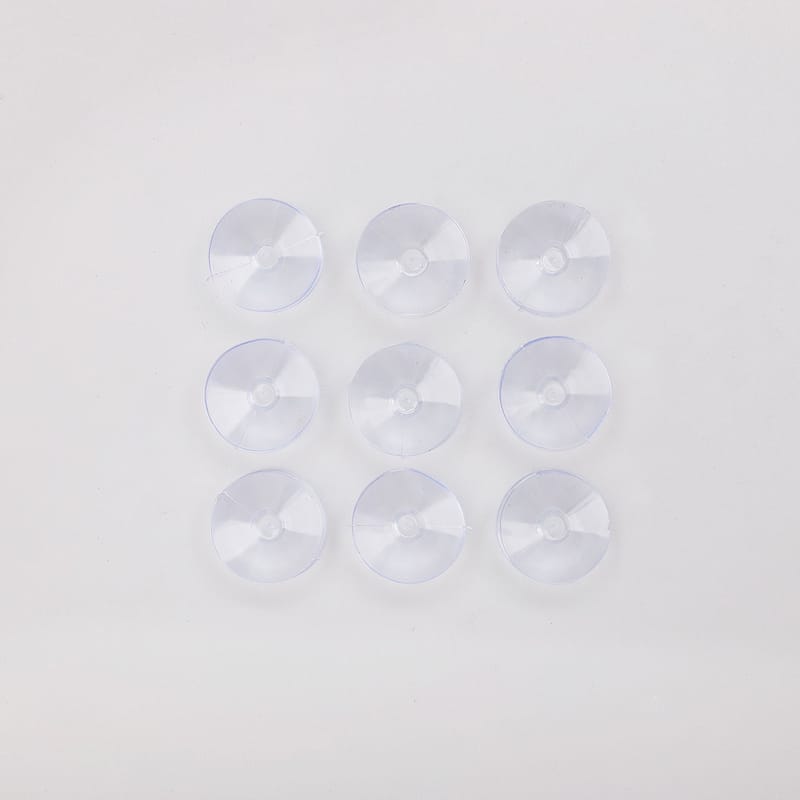 9pcs Double Sided Clear Suction Cup Hooks for Car Glass Tiles - 0.8" x 0.4"(D*H)