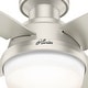 preview thumbnail 18 of 21, Hunter 44" Dempsey Low Profile Outdoor Ceiling Fan with LED Light Kit and Handheld Remote, Damp Rated, Contemporary, Industrial