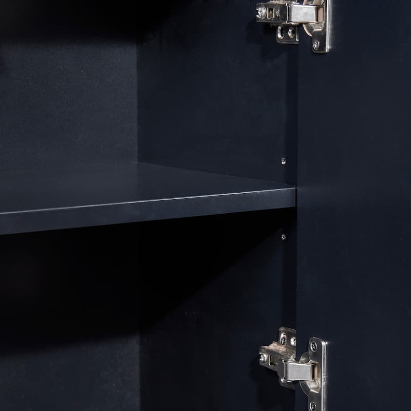 Buffet Cabinet with Innovative Press-to-Open Doors and Adjustable Shelves