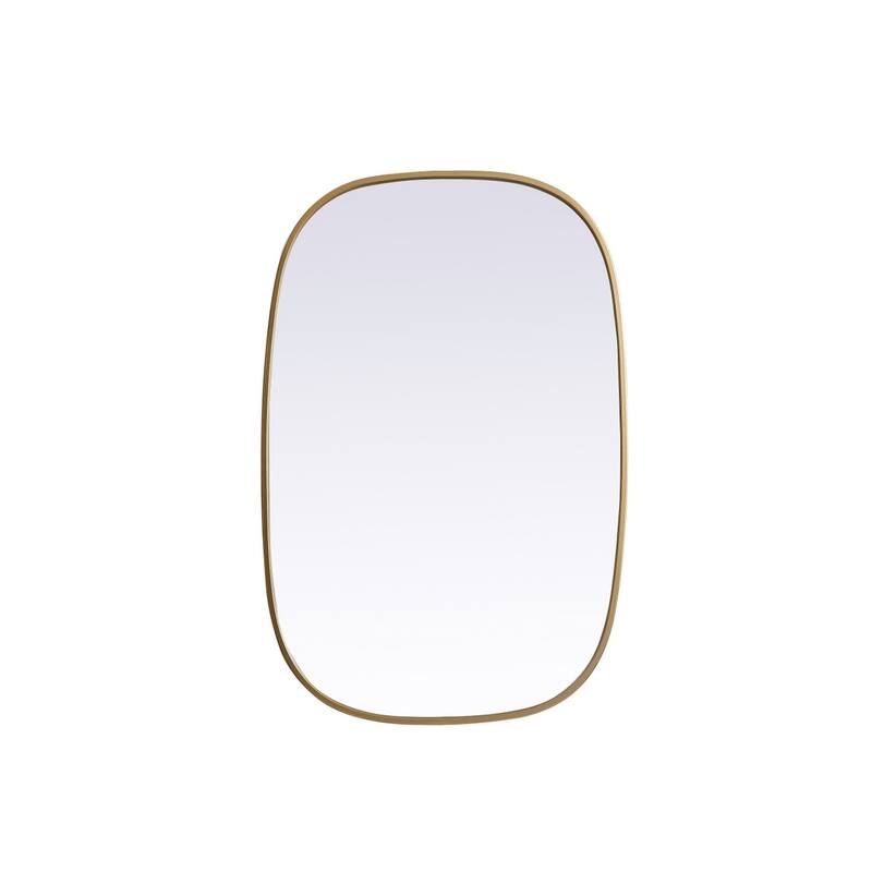 Indigo Home Metal Frame Oval Mirror 24x36 Inch