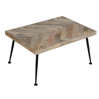 36 Inch Rectangular Mango Wood Coffee Table for iving Room, Home ...