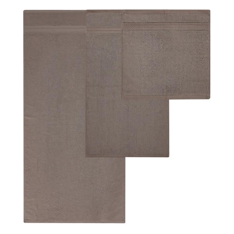 Modern Threads Trefoil Filigree 6 Piece Yarn Dyed Jacquard Towel Set