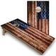 preview thumbnail 1 of 4, Solid Wood Cornhole Boards - American Flag Rustic Design Premium 2x4 (24" x 48") - Include ALL Accessories