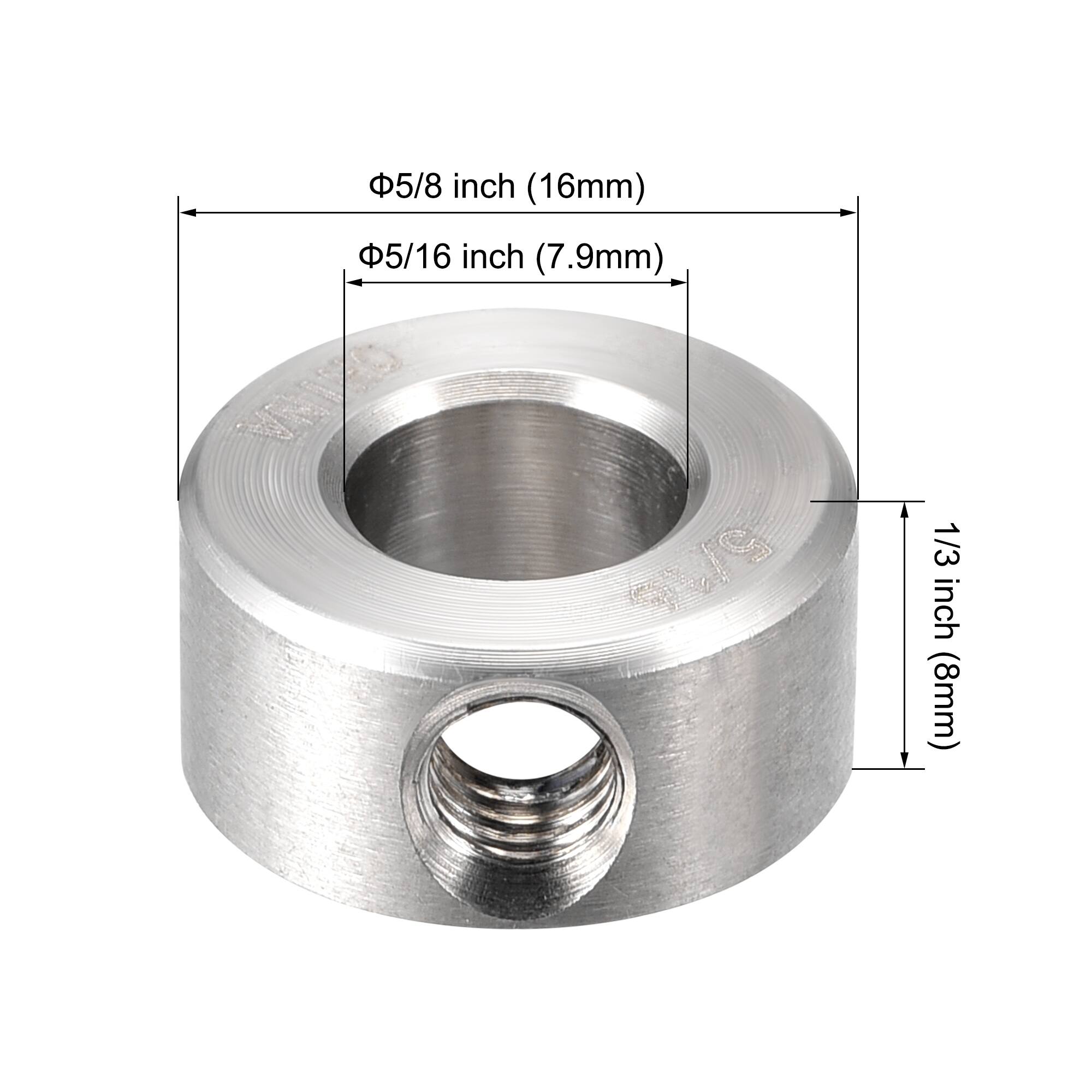 Drill Stop 5/16" I.D. Stainless Steel for Set Screws Bits Depth Holder 4Pcs