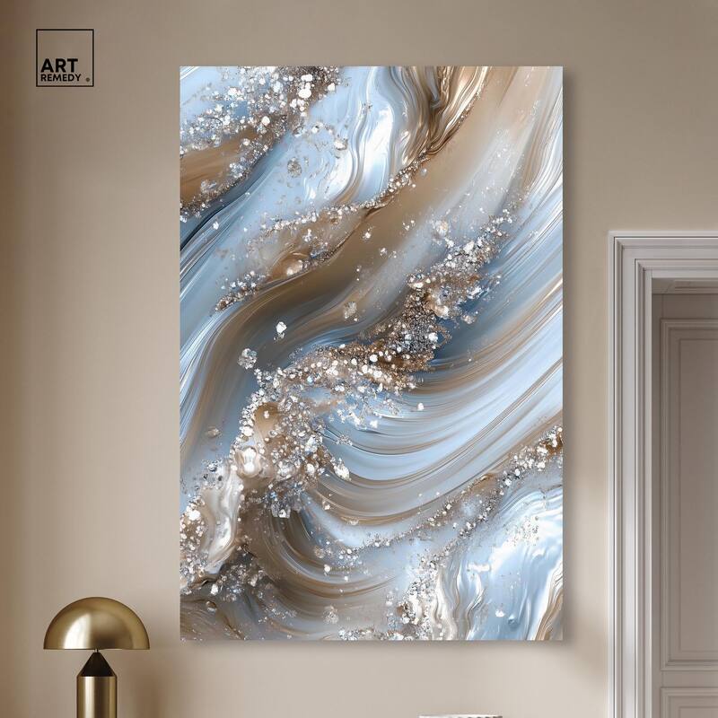 Crystal Ice Storm Canvas by Art Remedy, Gallery Wrapped