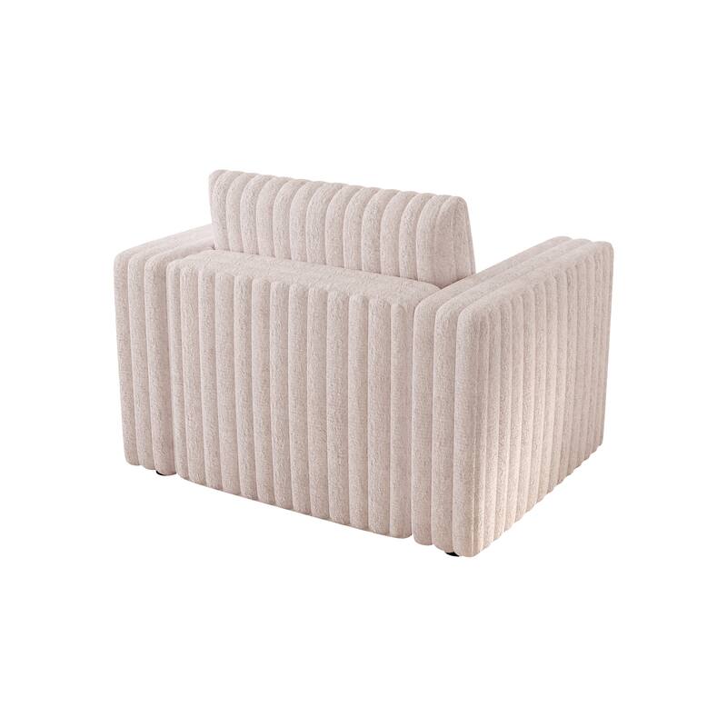 44.9" Plush Modular Sofa Single - Highly Comfortable, Stylish & Functional for Bedroom & Living Room, Light Pink