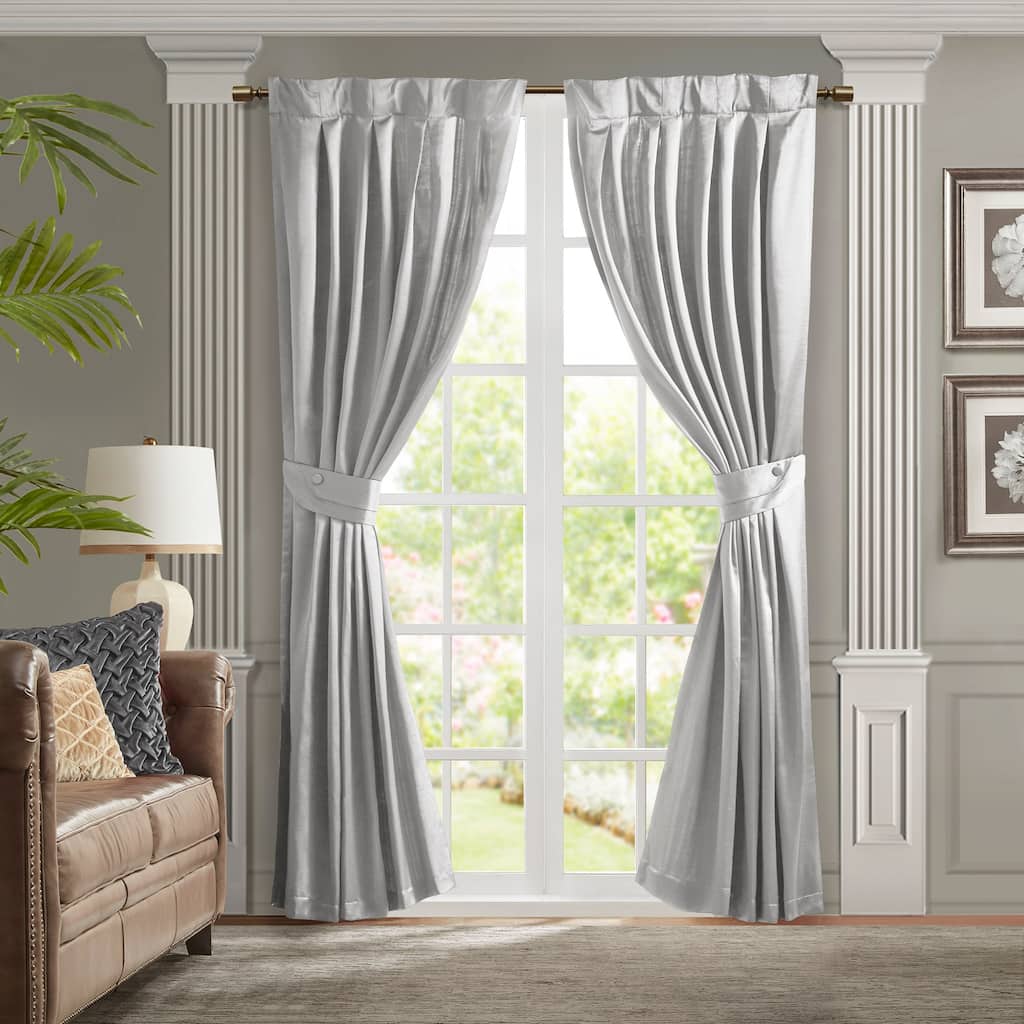 Pleat Curtain Panel with Tieback