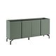 preview thumbnail 15 of 16, 247 Shop At Home Modern 60-inch 6-Shelf Dining Buffet and Sideboard with Metal Legs