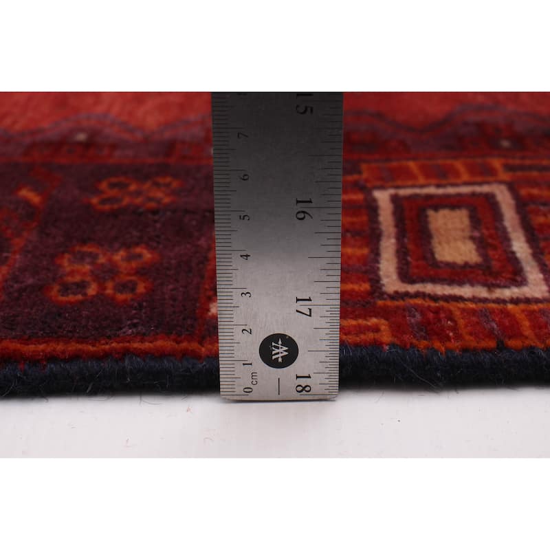 ECARPETGALLERY Hand-knotted Andelz Red Wool Rug - 3'6 x 10'1
