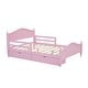 preview thumbnail 5 of 9, Full Size Storage Platform Bed with Storage Underneath, Pink