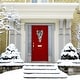preview thumbnail 6 of 4, Fraser Hill Farm 30-in. Christmas Snow Flocked Teardrop Door Swag