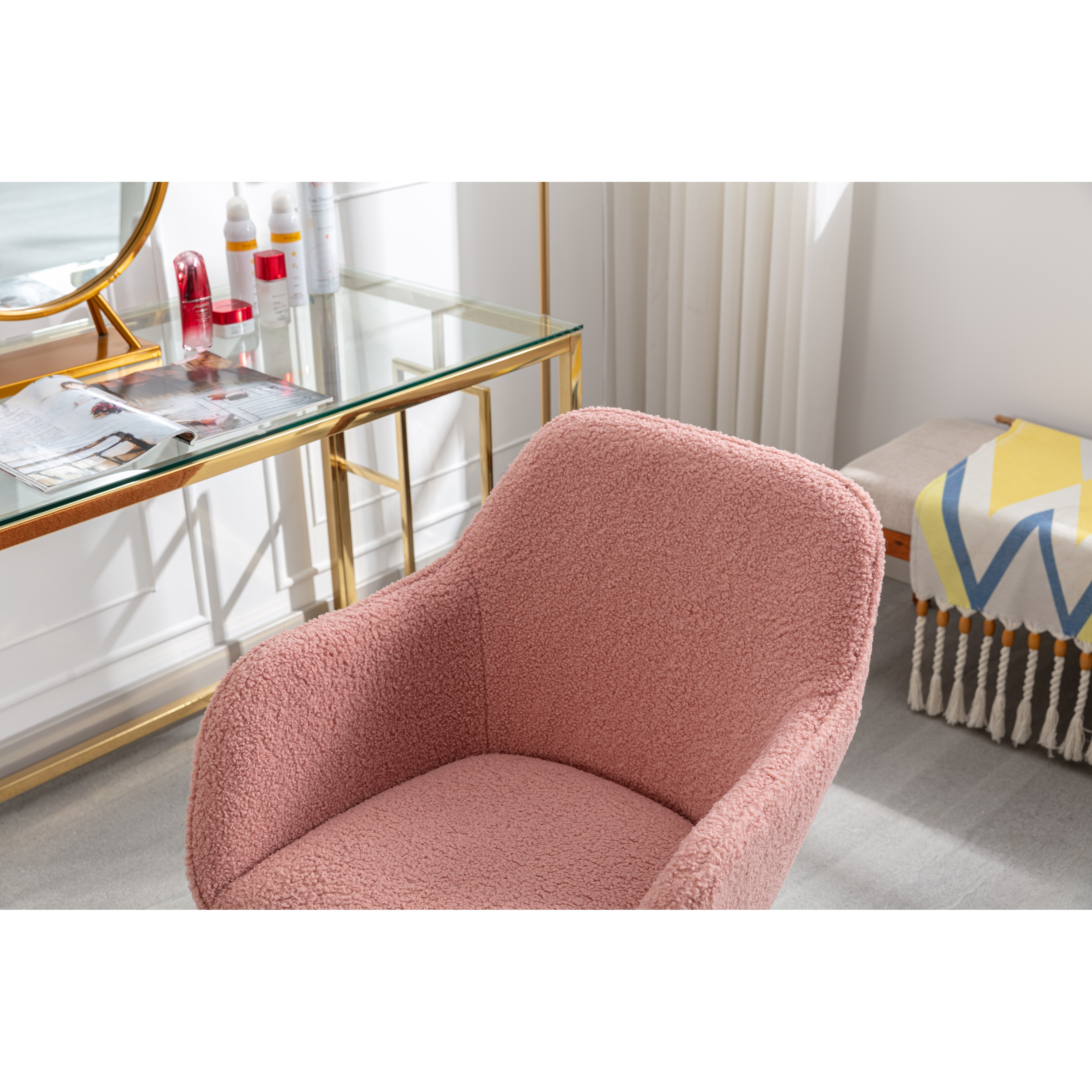 Dusty pink office hotsell chair