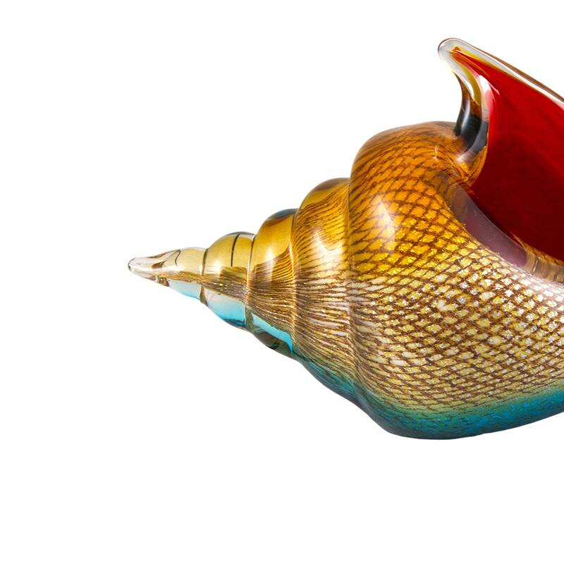 Oceanside Seashell Handcrafted Art Glass Figurine