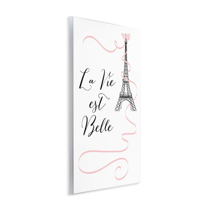 Stupell Life Is Beautiful French Phrase Wall Plaque Art Design By Martina Pavlova