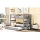 preview thumbnail 33 of 46, Roomfitters Stairway Twin-Over-Twin Bunk Bed with Twin Trundle, Sturdy Wooden Frame, Built-in Steps, Safety Guardrails