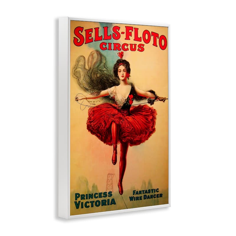 Stupell Sells-Floto Circus Vintage Poster Framed Giclee Art Design By Marcus Jules
