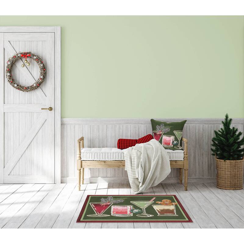 Liora Manne Esencia Let's Get Jolly Indoor/Outdoor Mat