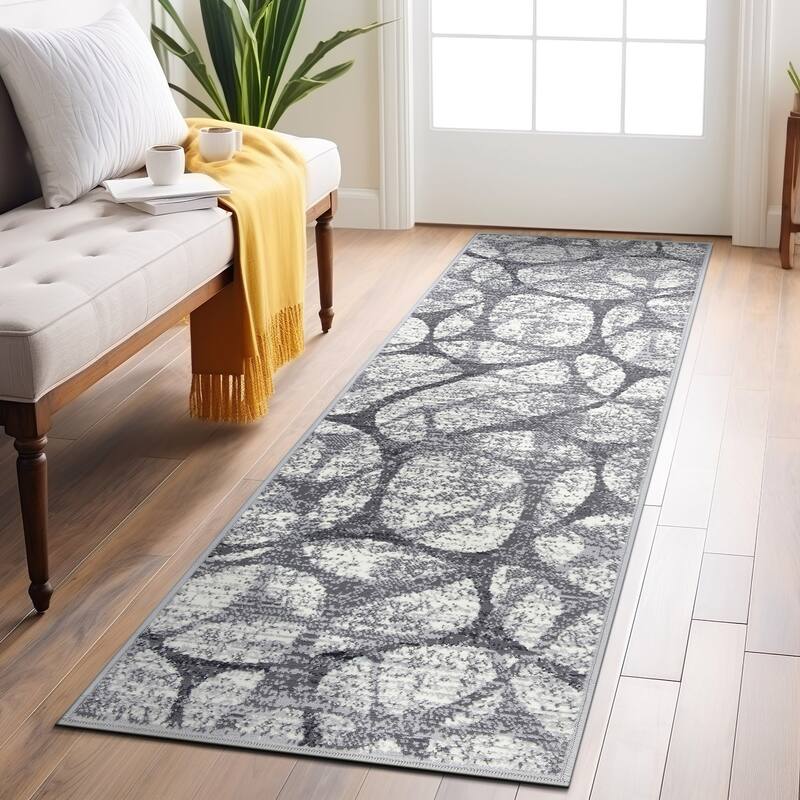 World Rug Gallery Modern Geometric Distressed Area Rug