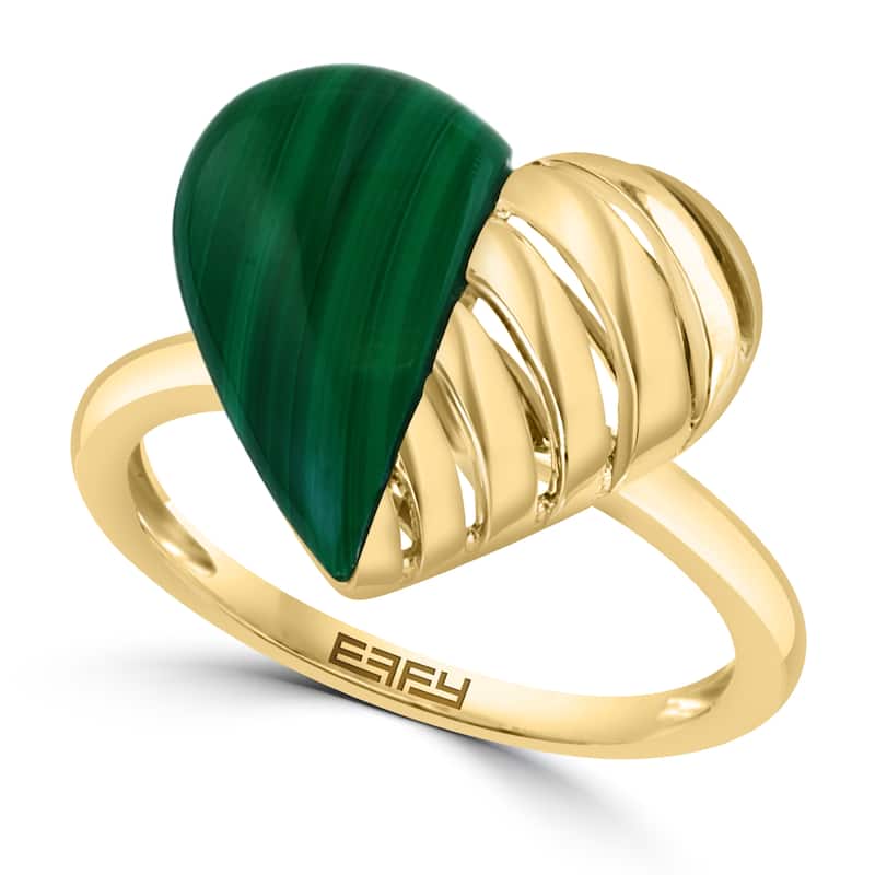EFFY 14K Gold ,Malachite Heart Ring