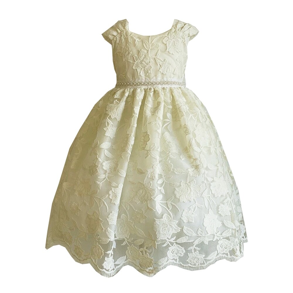 girls off white dress