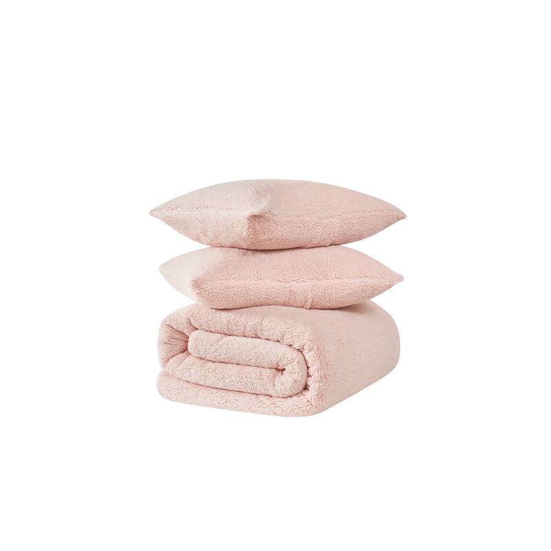 Brooklyn Loom Oversized Marshmallow Sherpa 3 Piece Comforter Set