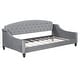 preview thumbnail 10 of 10, Gray Luxury Twin Size Velvet Upholstered Tufted Button Daybed, Sofa Bed for Bedroom and Living Room, Wooden Slats Support